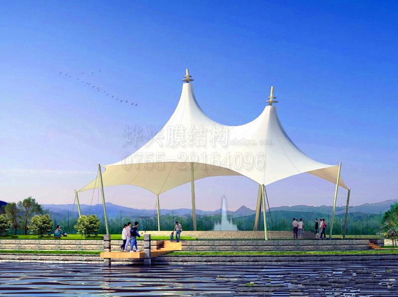 形態(tài)簡潔且張力平衡的張拉膜結(jié)構(gòu)